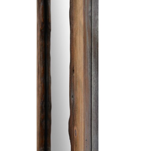 Renwil Connix Natural Firwood Wall Mirror MT2385 - side profile of the firwood frame