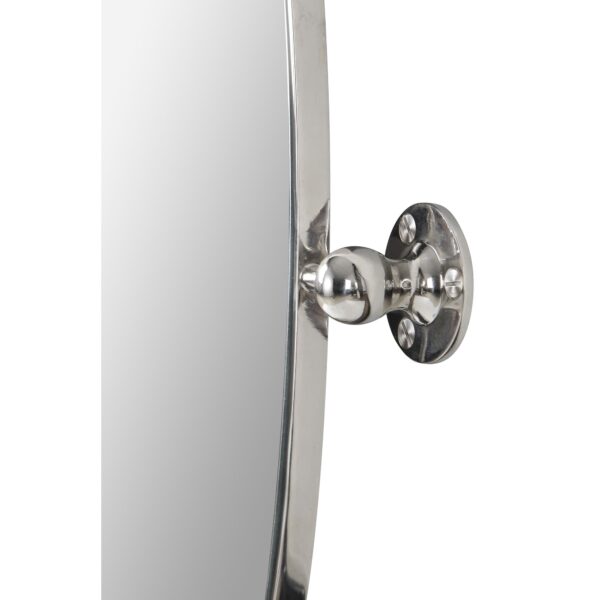 Renwil Azalea Polished Nickel Oval Vanity Mirror MT2353 - polished nickel side bracket detail