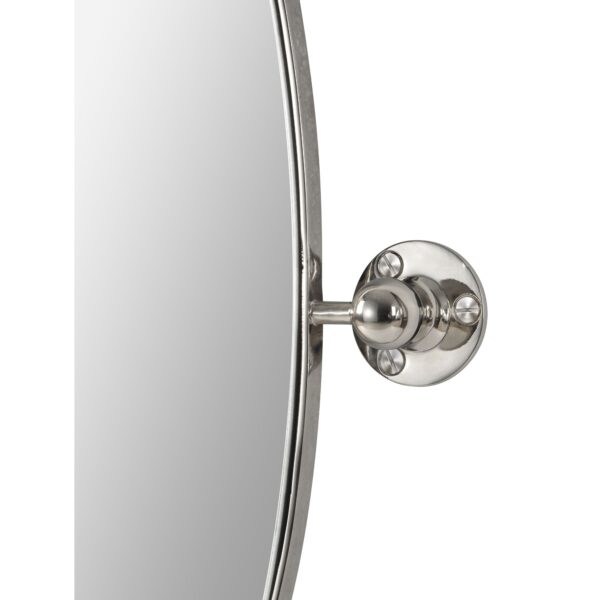 Renwil Azalea Polished Nickel Oval Vanity Mirror MT2353 - side mounting bracket profile