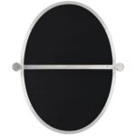 Renwil Azalea Polished Nickel Oval Vanity Mirror MT2353 - full rear view and wall plates