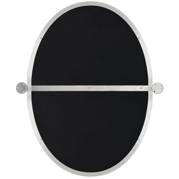 Renwil Azalea Polished Nickel Oval Vanity Mirror MT2353 - full rear view and wall plates