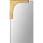 Renwil Eros Antique Brass Corner Wall Mirror MT2418 - antique brass upper corner detail