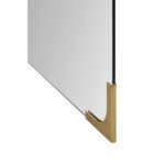 Renwil Eros Antique Brass Corner Wall Mirror MT2418 - beveled mirror edge and lower corner detail