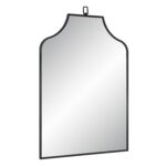 Renwil Breda Matte Black Decorative Wall Mirror MT2639 - angled view of the decorative frame