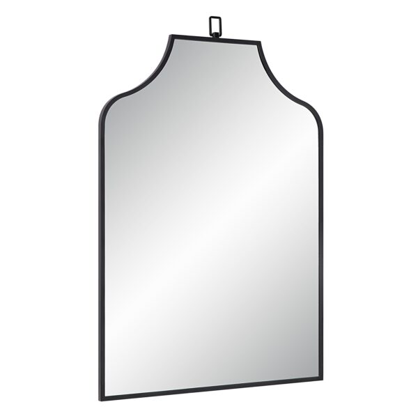 Renwil Breda Matte Black Decorative Wall Mirror MT2639 - angled view of the decorative frame