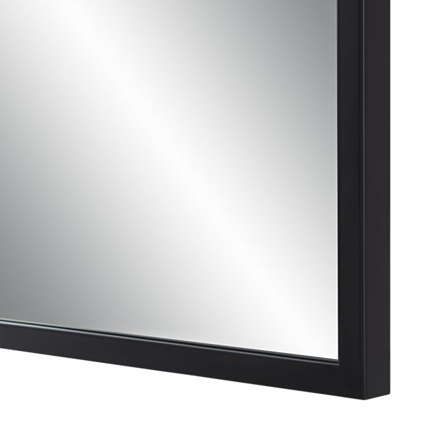 Renwil Breda Matte Black Decorative Wall Mirror MT2639 - close-up of the matte black frame