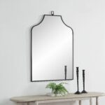 Renwil Breda Matte Black Decorative Wall Mirror MT2639 - mirror styled above a console