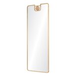 Renwil Kepler Gold Leaf Full Length Mirror with Oak Accent MT2558 - angled view of the full length iron frame