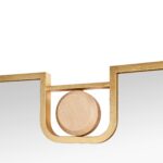 Renwil Kepler Gold Leaf Full Length Mirror with Oak Accent MT2558 - close-up of the white oak veneer decorative knob