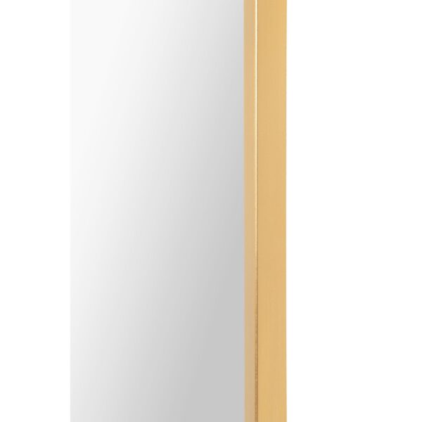 Renwil Kepler Gold Leaf Full Length Mirror with Oak Accent MT2558 - detail of the gold leaf iron frame