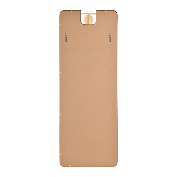 Renwil Kepler Gold Leaf Full Length Mirror with Oak Accent MT2558 - rear view showing the vertical mounting points