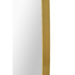 Renwil Gallegos Brushed Brass Oval Wall Mirror MT2523 - close-up of the brushed brass frame finish