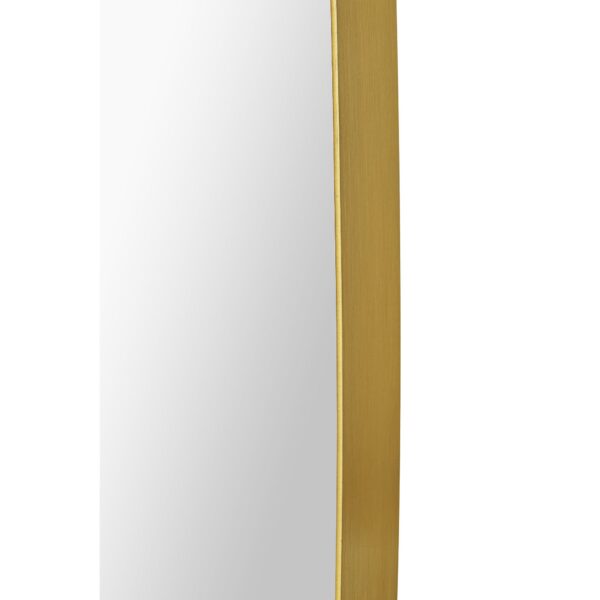 Renwil Gallegos Brushed Brass Oval Wall Mirror MT2523 - close-up of the brushed brass frame finish