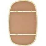 Renwil Gallegos Brushed Brass Oval Wall Mirror MT2523 - rear view showing the two-way hanging points