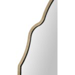 Renwil Natasha Antique Gold Leaf Arched Wall Mirror MT2364 - curved frame detail