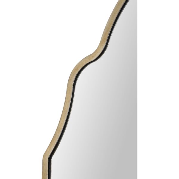 Renwil Natasha Antique Gold Leaf Arched Wall Mirror MT2364 - curved frame detail