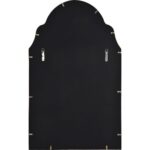 Renwil Natasha Antique Gold Leaf Arched Wall Mirror MT2364 - rear view with vertical mounting points