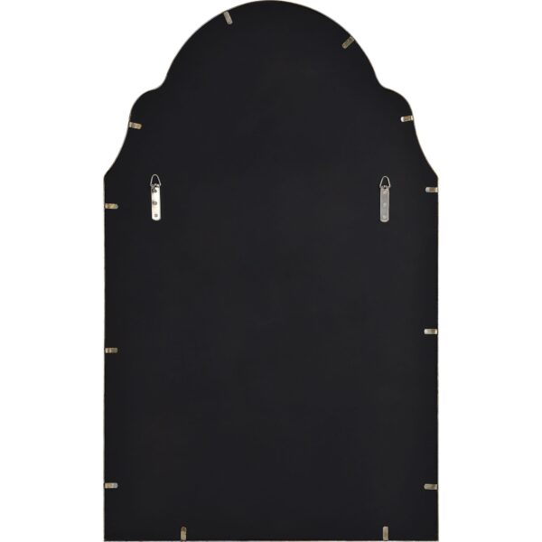 Renwil Natasha Antique Gold Leaf Arched Wall Mirror MT2364 - rear view with vertical mounting points