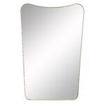 Renwil Artesia Gold Shaped Wall Mirror MT2516 - front view of the shaped gold wall mirror