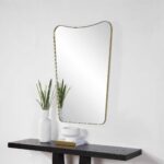 Renwil Artesia Gold Shaped Wall Mirror MT2516 - shaped wall mirror styled above a console