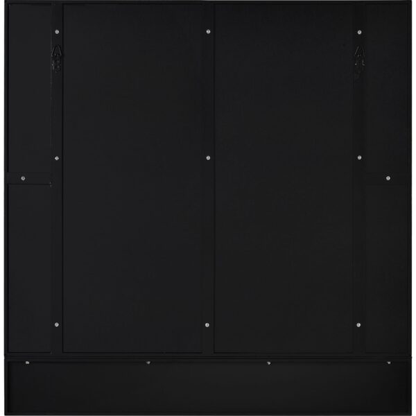 Renwil Otavi Black Wall Mirror with Shelf MT2423 - rear view showing mounting points