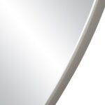 Renwil Javelin Satin Nickel Organic Wall Mirror MT2660 - detail of brushed satin nickel frame