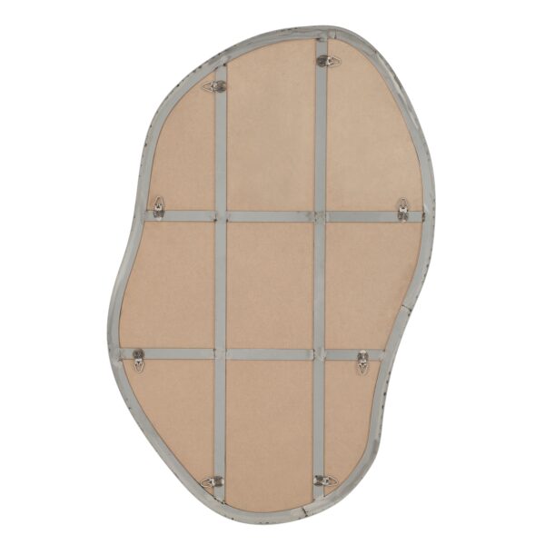 Renwil Javelin Satin Nickel Organic Wall Mirror MT2660 - rear view showing four-way mounting D-rings