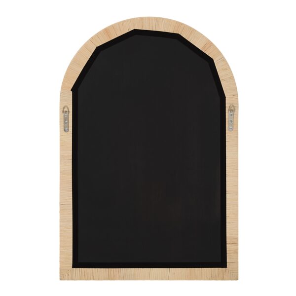 Renwil Tally Natural Rattan Arched Wall Mirror MT2655 - rear view showing vertical mounting D-rings