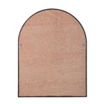 Renwil Cove Matte Black Pine Arched Wall Mirror MT2552 - rear view showing the vertical D-ring mounting points