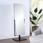 Renwil Samira Matte Black Self-Standing Floor Mirror MT2540 - self-standing floor mirror styled in a living space