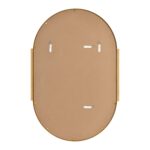 Renwil Kerianne Gold Leaf and Oak Veneer Oval Mirror MT2556 - rear view showing vertical and horizontal mounting points