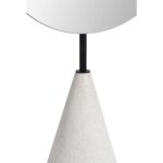 Renwil Vawn Floor Mirror with White Terrazzo Base MT2518 - close-up of the white terrazzo base and black stem