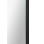 Renwil Vawn Floor Mirror with White Terrazzo Base MT2518 - close-up of the mirror edge and matte black frame