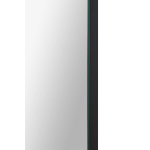 Renwil Vawn Floor Mirror with White Terrazzo Base MT2518 - close-up of the mirror edge and matte black frame