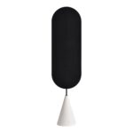 Renwil Vawn Floor Mirror with White Terrazzo Base MT2518 - rear view of the floor mirror and base