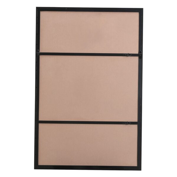 Renwil Annalise Matte Black Rectangular Wall Mirror MT2536 - rear view showing the mounting frame and hanging points