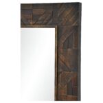 Renwil Madden Dark Brown Wall Mirror MT2201 - angular dark brown frame detail