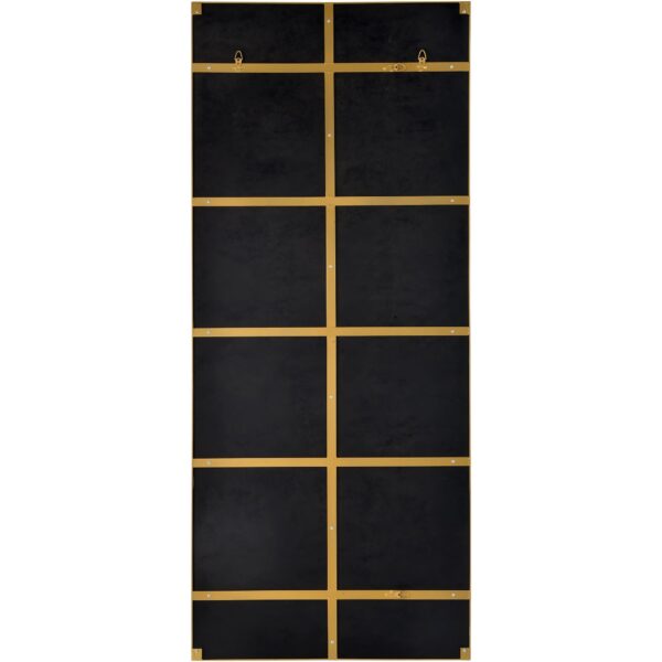 Renwil Northern Antique Brass Full Length Mirror MT2358 - rear view with horizontal and vertical mounting points