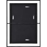 Renwil Gray Black and Gold Leaf Wall Mirror MT2244 - rear view and mounting hardware