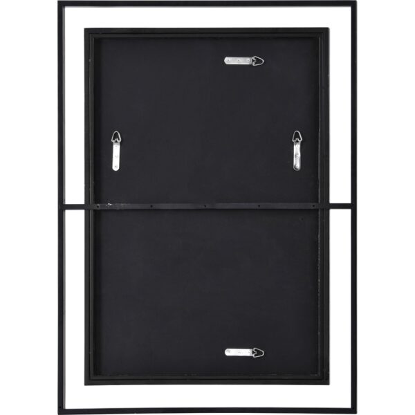 Renwil Gray Black and Gold Leaf Wall Mirror MT2244 - rear view and mounting hardware