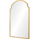Renwil Christine Gold Leaf Decorative Arch Wall Mirror MT2544 - angled view of the iron arch frame