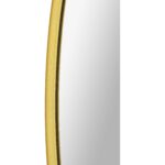 Renwil Fragoso Large Gold Round Wall Mirror MT2532 - close-up of the powder-coated gold edge