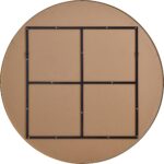 Renwil Fragoso Large Gold Round Wall Mirror MT2532 - rear view showing the mounting frame and hanging points
