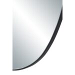 Renwil Messini Matte Black Organic Wall Mirror MT2722 - close-up of black frame and glass edge