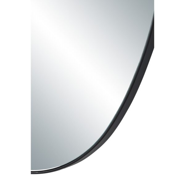 Renwil Messini Matte Black Organic Wall Mirror MT2722 - close-up of black frame and glass edge
