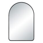 Renwil Cascais Matte Black Arch Wall Mirror MT2726 - front view of matte black arch mirror