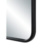 Renwil Cascais Matte Black Arch Wall Mirror MT2726 - close-up of rounded black frame corner