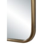 Renwil Franca Antique Brushed Brass Wall Mirror MT2727 - close-up of brushed brass-plated corner