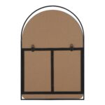 Renwil Maniola Matte Black Open-Detail Arch Mirror MT2731 - rear view with two D-ring mounts