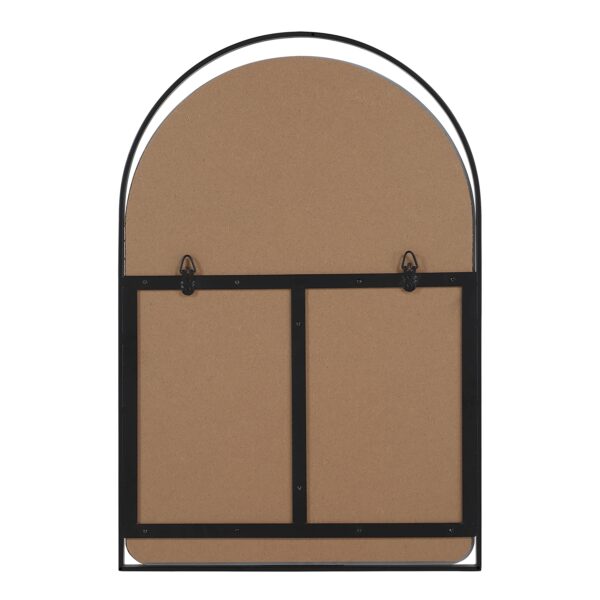 Renwil Maniola Matte Black Open-Detail Arch Mirror MT2731 - rear view with two D-ring mounts